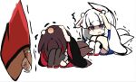 akagi_(azur_lane) amagi_(azur_lane) azur_lane fox_ears fox_tail head_bump kaga_(azur_lane) multiple_girls multiple_tails