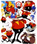  4boys absurdres bald bendedede black_sclera cleaning_glasses collage colored_sclera commentary dr._eggman english_commentary facial_hair furry furry_male glasses gloves highres knuckles_the_echidna metal_sonic multiple_boys mustache non-humanoid_robot red_eyes robot robot_animal simple_background sonic_(series) sonic_frontiers sonic_the_hedgehog sonic_the_hedgehog_(classic) unworn_eyewear white_background white_gloves 