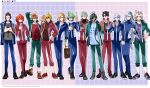  6+boys :d alhaitham_(genshin_impact) antenna_hair arataki_itto arm_up artist_name asymmetrical_bangs bag baizhu_(genshin_impact) bangs_pinned_back baseball_bat black_footwear black_hair black_headband black_nails black_shirt blonde_hair blue_eyes blue_hair blue_jacket blue_pants bodypaint book boots border bottle brown_bag brown_eyes brown_footwear brown_hair brown_hoodie bubble_tea changsheng_(genshin_impact) clipboard closed_mouth clothes_writing coin collarbone collared_jacket colored_inner_hair commentary_request crossed_arms crossed_bangs cup dangle_earrings dark-skinned_male dark_skin diluc_(genshin_impact) disposable_cup dog dog_on_shoulder drawstring drinking_straw drinking_straw_in_mouth ear_piercing earrings expressionless eyeliner eyepatch eyewear_strap facepaint fingernails forehead genshin_impact glasses gradient_hair green_eyes green_hair green_jacket green_pants grey_footwear grey_hair grey_shirt grid_background grin hair_ornament hair_over_shoulder hairclip hand_in_pocket hand_up headband headphones headphones_around_neck highres hiki_yuichi holding holding_bag holding_baseball_bat holding_book holding_bottle holding_clipboard holding_cup hood hood_down hoodie horns jacket jacket_on_shoulders jewelry juice_box kaeya_(genshin_impact) kamisato_ayato kaveh_(genshin_impact) long_hair long_sleeves looking_at_viewer low-tied_long_hair low_ponytail makeup male_focus melusine_(genshin_impact) multicolored_clothes multicolored_hair multicolored_jacket multiple_boys neuvillette_(genshin_impact) one_eye_covered open_clothes open_jacket open_mouth orange_hair outline outside_border pants pants_rolled_up parted_bangs piercing pink_background pointy_ears ponytail purple_background purple_footwear purple_shirt red_eyeliner red_eyes red_footwear red_horns red_jacket red_pants red_shirt redhead semi-rimless_eyewear shiba_inu shirt shoes short_hair sidelocks simple_background single_earring sleeves_rolled_up slime_(genshin_impact) smile smirk snake sneakers standing streaked_hair stud_earrings swept_bangs taroumaru_(genshin_impact) tartaglia_(genshin_impact) tassel tassel_earrings teeth thoma_(genshin_impact) track_jacket track_pants track_suit turtleneck twitter_username two-tone_jacket under-rim_eyewear upper_teeth_only v-neck v-shaped_eyebrows very_long_hair violet_eyes w water_bottle watermark white_border white_hair white_jacket white_outline white_shirt wriothesley_(genshin_impact) yellow_eyes zhongli_(genshin_impact) zipper zipper_pull_tab 