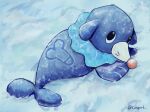  artist_name cospirt highres looking_at_viewer no_humans penis_drawing photo-referenced pokemon pokemon_(creature) popplio snow solo twitter_username 