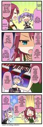 2girls 4koma bang_dream! blue_eyes comic earrings english_text light_blush long_hair official_art piano piano_keys red_hair siblings sisters speech_bubble sweatdrop translated udagawa_ako udagawa_tomoe