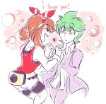  1boy 1girl brown_hair couple female green_hair haruka_(pokemon) male may_(pokemon) mitsuru_(pokemon) pokemon pokemon_oras wally_(pokemon) 