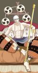  1boy abs absurdres aomushimm closed_mouth enel highres long_earlobes looking_at_viewer one_piece solo topless_male 