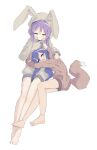  2girls ap04astral barefoot blue_hair closed_eyes fox_tail happy highres hiiragi_kagami invisible_chair izumi_konata lucky_star mole mole_under_eye multiple_girls purple_hair simple_background sitting smile tail white_background 