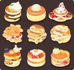  animal-themed_food apple bacon banana banana_slice black_background blueberry bow butter character_request cheese chocolate_syrup commentary_request fate/grand_order fate_(series) food food_focus fried_egg fruit ice_cream no_humans pancake pancake_stack pepper_(spice) pineapple pineapple_slice pink_bow pokemon raspberry rizu_(rizunm) shadow simple_background sprinkles strawberry strawberry_slice syrup whipped_cream yellow_bow 