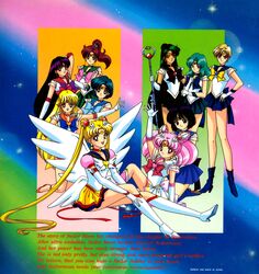  1990s_(style) 1996 6+girls :d aino_minako ankle_boots aqua_hair arm_up back_bow bishoujo_senshi_sailor_moon bishoujo_senshi_sailor_moon_stars black_bow black_choker black_hair black_sailor_collar black_skirt blonde_hair blue_bow blue_eyes blue_footwear blue_hair blue_sailor_collar blue_skirt bob_cut boots bow brooch brown_hair chibi_usa choker closed_mouth cone_hair_bun crescent crescent_facial_mark crossed_arms dot_nose double_bun earrings elbow_gloves english_text eternal_sailor_moon facial_mark forehead_mark full_body garnet_rod gloves green_choker green_eyes green_hair green_sailor_collar green_skirt hair_bobbles hair_bow hair_bun hair_ornament hairpin hand_on_another's_shoulder hands_on_another's_shoulders heart heart_brooch high_ponytail highres hino_rei holding holding_staff jewelry kaiou_michiru kino_makoto knee_boots kneeling layered_skirt legs_apart long_hair looking_at_another looking_at_viewer magical_girl meiou_setsuna miniskirt mizuno_ami multicolored_background multicolored_clothes multicolored_skirt multiple_girls official_art open_mouth orange_choker orange_footwear orange_sailor_collar parted_bangs pink_bow pink_footwear pink_hair pink_sailor_collar puffy_sleeves purple_bow purple_choker purple_footwear purple_sailor_collar purple_skirt red_bow red_choker red_eyes red_sailor_collar retro_artstyle sailor_chibi_moon sailor_collar sailor_jupiter sailor_mars sailor_mercury sailor_moon sailor_neptune sailor_pluto sailor_saturn sailor_senshi sailor_senshi_uniform sailor_uranus sailor_venus scan shoes short_hair single_hair_bun sitting skirt smile staff standing star_(symbol) star_choker super_sailor_chibi_moon super_sailor_jupiter super_sailor_mars super_sailor_mercury super_sailor_neptune super_sailor_pluto super_sailor_saturn super_sailor_uranus super_sailor_venus tamegai_katsumi ten'ou_haruka tomoe_hotaru tsukino_usagi twintails very_short_hair violet_eyes wavy_hair white_footwear white_gloves white_wings wings yellow_bow yellow_choker yellow_skirt 