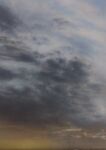  absurdres clouds cloudy_sky grey_sky highres no_humans orange_sky original painting_(medium) realistic scenery shadow sky sky_focus sunset traditional_media watercolor_(medium) xuahqcpelcqniyj 