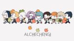  6+boys belt black_hair blonde_hair blue_eyes blue_hair brown_hair buzz_cut chibi chinese_lantern_(plant) closed_eyes collared_shirt curly_hair fang flower formaggio full_body fur_collar gelato ghiaccio gloves green_eyes green_hair hand_on_own_hip holding holding_flower hood illuso jojo_no_kimyou_na_bouken long_sleeves looking_back male_focus mask melone multiple_boys open_mouth orange_hair pants pesci prosciutto purple_hair red-framed_eyewear red_eyes risotto_nero shinoru_all shirt short_hair smile sorbet striped_clothes striped_pants sweat vento_aureo very_short_hair walking wavy_mouth white_hair 