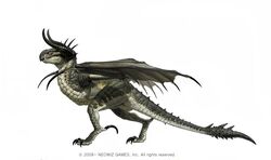  animal_focus bless_online claws company_name copyright_notice dragon from_side full_body horns jaemin_kim monster no_humans official_art profile scales simple_background solo tail white_background wings wyvern yellow_eyes 