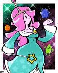  cosplay creature galaxy holding holding_wand legendofnerd long_hair pink_hair princess_bonnibel_bubblegum rosalina rosalina_(cosplay) solo_focus space star_wand super_mario_bros. super_mario_galaxy tiara wand 