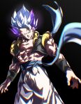  alternate_form alternate_universe black_background black_vest black_wristband blue_sash blurry blurry_background blurry_foreground commentary_request cowboy_shot cropped_vest dragon_ball dragon_ball_super dragon_ball_super_broly earrings gogeta grey_eyes highres jewelry looking_at_viewer male_focus metamoran_vest multicolored_hair muscular muscular_male no_eyebrows pants purple_hair sash serious single_earring tkht_9315 two-tone_hair ultra_ego_(dragon_ball) ultra_instinct vest white_hair white_pants 