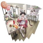  3boys 3girls animal_ears animal_hands apron balloon bar_stool black_hair black_thighhighs blush bow bright_pupils broccoli brown_hair cat_ears cat_tail chandelier crossover cucumber cucumber_slice fake_animal_ears fake_tail flower food frilled_apron frilled_hairband frills geta girls&#039;_frontline_neural_cloud gloves green_eyes grey_hair hair_ornament hairband hakama hakama_skirt hashida_itaru heart heart_hands highres holding holding_notepad ice_cream indoors japanese_clothes ketchup_bottle kimie_(neural_cloud) knees_to_chest kosode lab_coat long_hair looking_at_another looking_at_viewer maid maid_apron maid_cafe maid_headdress miko multiple_boys multiple_girls notepad official_art okabe_rintarou omelet omurice one_eye_closed otoko_no_ko paw_gloves paw_print plant potted_plant red_bow red_eyes red_hakama shiina_mayuri short_hair skirt spoon steins;gate stool tail tail_bow tail_ornament thigh-highs third-party_source tomato tomato_slice transparent_background twintails undine_(neural_cloud) urushibara_ruka wa_maid white_apron white_headdress white_thighhighs wide_sleeves wooden_floor 