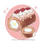  cream food food_focus fruit highres manga_eris no_humans original pastry strawberry twitter_username whipped_cream 