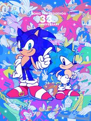  6+boys 6+girls absurdres amy_rose animal_ears animal_nose anniversary bark_the_polar_bear bean_the_dynamite belt_boots blaze_the_cat blue_fur boots buckle chao_(sonic) character_background character_name charmy_bee cheese_(sonic) copyright_name cream_the_rabbit dr._eggman e-123_omega english_text espio_the_chameleon everyone facing_another fang_the_sniper from_side furry furry_male gloves green_eyes hand_on_own_hip hedgehog hedgehog_ears highres honey_the_cat index_finger_raised jet_the_hawk knuckles_the_echidna looking_at_another looking_at_viewer loose_socks metal_sonic mighty_the_armadillo multiple_boys multiple_girls obscured opposing_sides people ray_the_flying_squirrel red_footwear rouge_the_bat sega shadow_the_hedgehog shoe_buckle shoes silver_the_hedgehog smile smirk socks sonic_(series) sonic_the_hedgehog sonic_the_hedgehog_(classic) standing star_(symbol) tails_(sonic) tokiwa757 translucent trip_the_sungazer turntable vector_the_crocodile white_gloves white_socks 