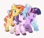  4girls bilidongdong blonde_hair blue_eyes blue_fur blue_hair green_eyes long_hair multicolored_hair multiple_girls my_little_pony my_little_pony:_friendship_is_magic no_humans pink_eyes pink_fur purple_fur redhead simple_background starlight_glimmer streaked_hair sunset_shimmer trixie_lulamoon twilight_sparkle two-tone_hair unicorn violet_eyes white_background white_hair yellow_fur 