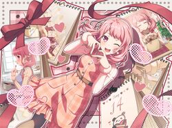 bang_dream! dress long_hair maruyama_aya pink_eyes pink_hair smile