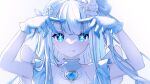  1girl amatsuka_uto beryl_(blueberylpie) blue_eyes blue_hair hair_ornament hairclip hoshino_ai&#039;s_pose idol_(yoasobi) long_hair looking_at_viewer oshi_no_ko smile solo star_(symbol) virtual_youtuber voice-ore 