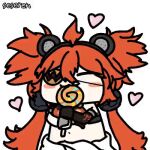 1girl animated_gif eating eyepatch food lollipop seseren
