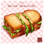  artist_logo bread food food_focus food_name ham highres lettuce no_humans original sandwich tomato yuki00yo 