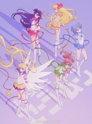  5girls aino_minako arms_behind_back back_bow bishoujo_senshi_sailor_moon bishoujo_senshi_sailor_moon_stars black_hair blonde_hair blue_choker blue_eyes blue_hair blue_sailor_collar blue_skirt boots bow brooch brown_hair chinese_commentary choker circlet commentary_request copyright_name crescent crescent_facial_mark double_bun elbow_gloves eternal_sailor_moon eternal_tiare facial_mark floating_hair from_above gloves green_choker green_eyes green_sailor_collar green_skirt hair_bow hair_bun hair_ornament hand_on_own_hip heart heart_brooch highres hino_rei holding holding_staff jewelry kino_makoto knee_boots long_hair looking_at_viewer looking_to_the_side magical_girl mizuno_ami multiple_girls orange_choker orange_sailor_collar orange_skirt pink_bow pink_choker ponytail red_bow red_choker red_sailor_collar red_skirt sailor_collar sailor_jupiter sailor_mars sailor_mercury sailor_moon sailor_senshi_uniform sailor_venus short_hair sidney_deng skirt spiral_heart_moon_rod staff star_(symbol) star_choker super_sailor_jupiter super_sailor_mars super_sailor_mercury super_sailor_venus tsukino_usagi twintails very_long_hair violet_eyes white_footwear white_gloves wings yellow_skirt 