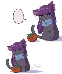  1girl animalization cat fern_(sousou_no_frieren) sousou_no_frieren tomato 