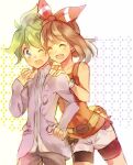 1boy 1girl brown_hair couple female green_hair haruka_(pokemon) male may_(pokemon) mitsuru_(pokemon) pokemon wally_(pokemon)
