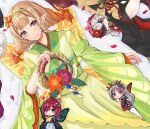  4girls animal_ears bat_ears bug butterfly butterfly_wings embla_(fire_emblem) embla_(new_year)_(fire_emblem) facial_mark fairy_wings fire_emblem fire_emblem_heroes hair_over_one_eye hair_vines insect_wings japanese_clothes kimono multiple_girls official_alternate_costume peony_(fire_emblem) peony_(new_year)_(fire_emblem) plant plumeria_(fire_emblem) plumeria_(new_year)_(fire_emblem) reia_hana triandra_(fire_emblem) triandra_(new_year)_(fire_emblem) vines wings 