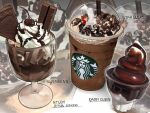  cherry chocolate chocolate_syrup coffee dairy_queen drink drinking_straw food food_focus fruit ice_cream lid original starbucks still_life swensen&#039;s tom23579 whipped_cream zoom_layer 