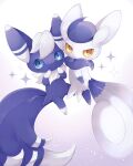  :o blue_eyes blue_fur blue_sclera blush closed_mouth colored_sclera frown gradient_background grey_background highres hoshimiii_mi looking_at_viewer meowstic meowstic_(female) meowstic_(male) no_humans open_mouth orange_eyes pokemon pokemon_(creature) sparkle two-tone_background two-tone_fur white_background white_fur yellow_sclera 