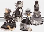  animal animal_focus back_bow black_hat black_jacket bow capelet cat clothed_animal corset flower frilled_headwear frilled_shirt_collar frilled_skirt frills from_side full_body green_eyes grey_capelet grey_hat grey_skirt hat hat_bow hat_flower highres jacket lace-trimmed_capelet lace-trimmed_sleeves lace_trim layered_skirt looking_at_viewer looking_up no_humans original sitting skirt slit_pupils striped_bow striped_clothes striped_skirt tail tail_through_clothes tonbippo08 top_hat whiskers white_bow white_skirt 