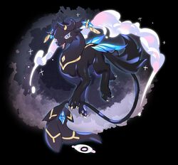  black_background blue_gemstone chinese_commentary commentary_request dragon dragon_village_collection full_body gem highres looking_at_viewer munkar_(dragon_village_collection) no_humans qb_mofufu 