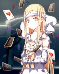  1girl bandages card egomama_(deco27) floating_card highres playing_card tatsu_(1078102475) 