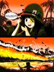 1girl 1st_cavalry_division apocalypse_now explosion eyepatch kono_subarashii_sekai_ni_shukufuku_wo! megumin military vietnam_war