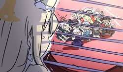  6+girls ako_(blue_archive) ako_(dress)_(blue_archive) animal_ears arms_up baseball_cap black_coat black_dress black_hair black_jacket black_pantyhose black_wristband blonde_hair blue_archive blue_dress blue_hair blunt_bangs bob_cut cat_ears cat_girl clothes_around_waist coat collared_shirt cross_hair_ornament demon_girl demon_horns demon_wings dress english_text evening_gown eyewear_on_head faceless faceless_female fox_ears fox_girl from_behind grey_hair hair_ornament half_updo halo happy hat highres hina_(blue_archive) hina_(dress)_(blue_archive) hiyori_(blue_archive) hiyori_(swimsuit)_(blue_archive) horns hoshino_(armed)_(blue_archive) hoshino_(blue_archive) ibuki_(blue_archive) jacket jacket_around_waist kazusa_(band)_(blue_archive) kazusa_(blue_archive) long_hair long_sleeves looking_at_another looking_through_window low_twintails makoto_(blue_archive) meme military_uniform multiple_girls official_alternate_costume official_alternate_hairstyle open_clothes open_coat pantyhose parody peaked_cap pinafore_dress pleated_skirt print_shirt profanity purple_dress red_jacket running sad saori_(blue_archive) saori_(swimsuit)_(blue_archive) school_uniform seia_(blue_archive) sesield shiroko_(blue_archive) shiroko_terror_(blue_archive) shirt short_hair sidelocks simple_background sketch skirt sleeveless sleeveless_dress sleeves_past_fingers sleeves_past_wrists sparkle spongebob_squarepants spongebob_squarepants_(series) squidward_looking_out_the_window_(meme) sunglasses t-shirt tearing_up trembling twintails uniform wavy_hair white_hair white_shirt window wings wolf_ears wolf_girl yoshimi_(band)_(blue_archive) yoshimi_(blue_archive) 