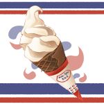  food food_focus highres ice_cream ice_cream_cone no_humans original soft_serve yuki00yo 