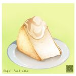  artist_logo artist_name cake cake_slice cream food food_focus food_name highres no_humans original plate yuki00yo 