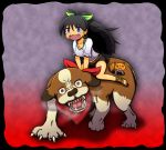  animal dog ganaha_hibiki hamster hamuzou idolmaster inumi riding scared yuutousei 