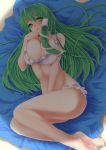  green_hair highres kochiya_sanae legs negamaro swimsuit touhou 
