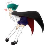  cape green_eyes green_hair legs mary_janes renku shoes short_hair solo thigh-highs thighhighs touhou wriggle_nightbug 