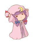  1girl \o/ abekawa arms_up blush carry_me chibi hat moon outstretched_arms patchouli_knowledge purple_hair solo spread_arms touhou transparent_background 