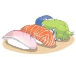  abekawa food in_food kochiya_sanae minigirl parody solo sushi touhou 