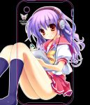  dragon_quest dragon_quest_ii kneehighs princess_of_moonbrook purple_hair red_eyes school_uniform serafuku sitting socks 
