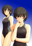 2girls amagami competition_swimsuit multiple_girls nanasaki_ai one-piece_swimsuit sasaki_akira_(ugc) swimsuit tsukahara_hibiki 