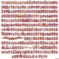  6+boys 6+girls :3 arknights astolfo_(fate) beast_boy_(dc) blue_archive breaking_bad bridget_(guilty_gear) captain_falcon chara_(undertale) character_request chibi commission copyright_request crosscode dc_comics elden_ring f-zero fate_(series) gender_request hatsune_miku honkai:_star_rail honkai_(series) jigglypuff lea_(crosscode) malenia_blade_of_miquella march_7th_(honkai:_star_rail) monogatari_(series) multiple_boys multiple_girls pokemon ruan_mei_(honkai:_star_rail) teen_titans too_many undertale vocaloid walter_white wittle_red 