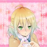  ahoge confession gradient_hair green_eyes highres mizuhashi_parsee multicolored_hair pointy_ears pov short_hair sutoreruka touhou translated translation_request 