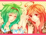  ahoge bad_id closed_eyes gumi headband holding_hands jewelry miki_(vocaloid) multiple_girls natsuki0910 ring sf-a2_miki smile vocaloid 