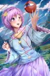  hairband heart komeiji_satori purple_eyes purple_hair saku short_hair touhou violet_eyes 