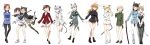  6+girls agahari animal_ears bespectacled black_legwear blush boots bunny_ears cat_ears charlotte_e_yeager closed_eyes cosplay costume_switch dog_ears eila_ilmatar_juutilainen electricity erica_hartmann everyone eyepatch fang francesca_lucchini gertrud_barkhorn glasses hair_down hand_on_shoulder heart highres holding_hands legs lynette_bishop minna-dietlinde_wilcke miyafuji_yoshika multiple_girls no_glasses no_socks open_mouth panties pantyhose perrine-h_clostermann perrine_h_clostermann ponytail sakamoto_mio sanya_v_litvyak smile strike_witches striped striped_legwear striped_panties sword tail thigh-highs thighhighs underwear uniform weapon white white_legwear wolf_ears wolf_tail 