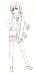  hairpin legs misaka_mikoto production_art scarf school_uniform skirt striped striped_scarf to_aru_kagaku_no_railgun to_aru_majutsu_no_index uniform yatanuko 