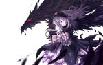  feathers gothic_lolita grey_hair long_hair rozen_maiden suigintou sword violet_eyes weapon white wings 